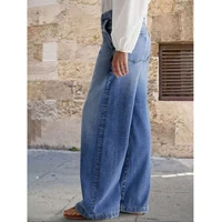 Fashion Casual Washed Wide Leg Jeans for Woman Y2k Clothes Stretchy Comfort Vintage Denim Trousers Fashion Casual - Image 2