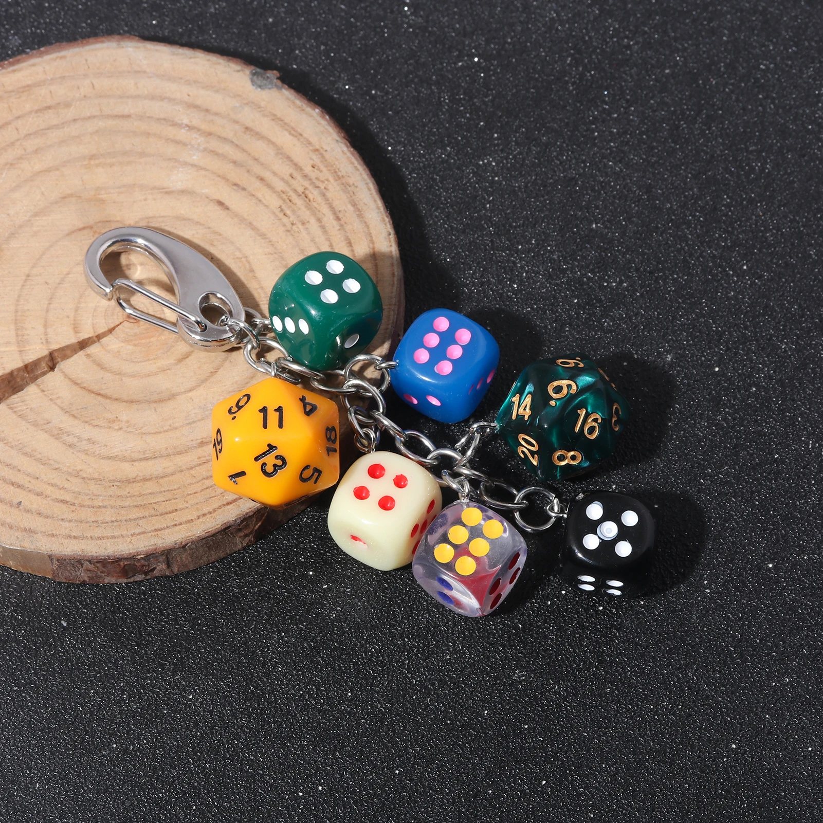 Vintage Dice Keychain Bag Charm Accessories Waist Charms
