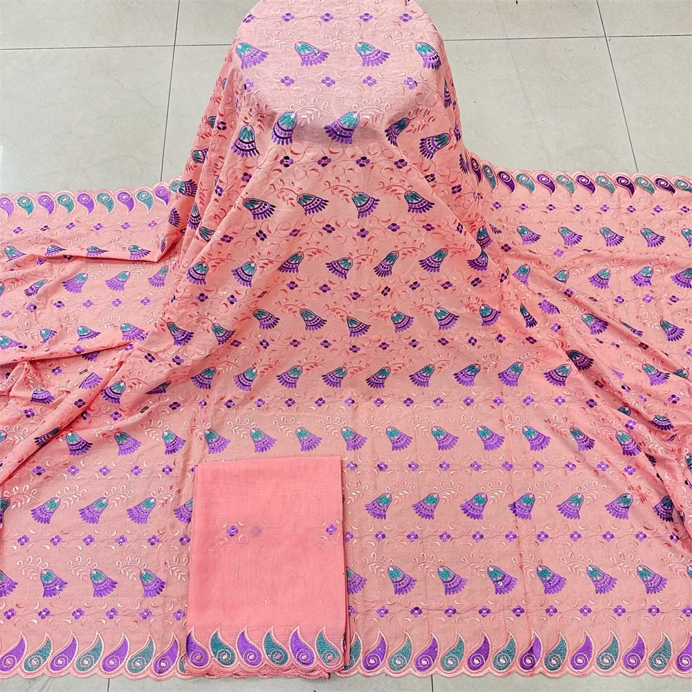 African Cotton Lace Fabric 2024 High Quality Swiss Voile Lace Fabric With Stones Nigeria Lace Fabrics For Wedding Dress Sew yc