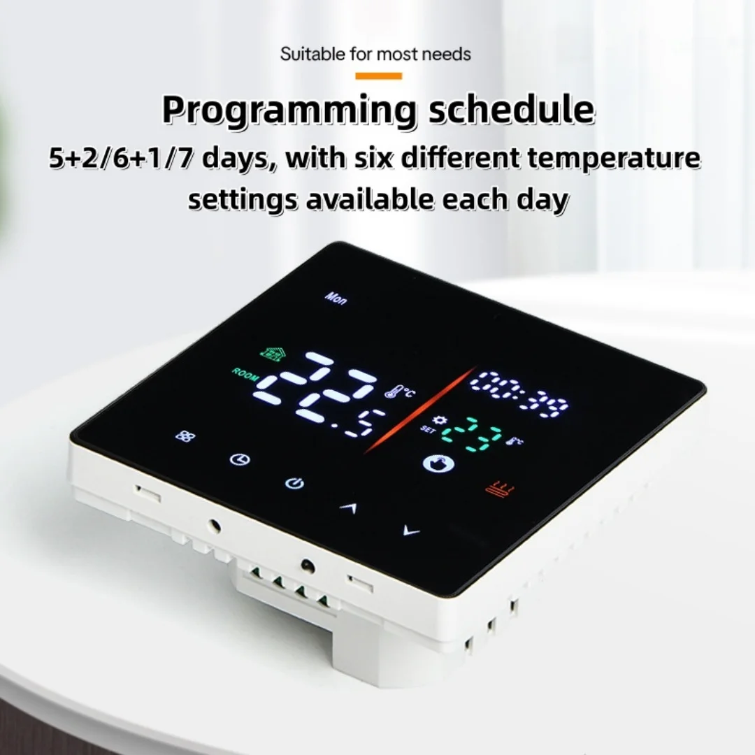 AC 90?240V LED 터치스크린 스마트 WiFi 온도 조절기(바닥 난방/가스 보일러/온수 난방 시스템용)