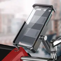 Motorcycle Bicycle 360°Rotating Mobile Phone Holder Handlebar Rear Mirror Lever Support Stand SmartPhone Bicycle Cycling Bracket