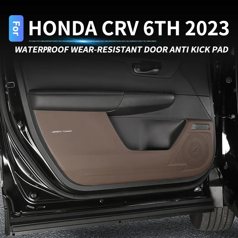 Auto Tür Leder Anti Kick Pad Aufkleber Schutz Matte Tür Schutz Seite Rand Film Zubehör Für Honda CRV 2023 2024 CRV 6TH