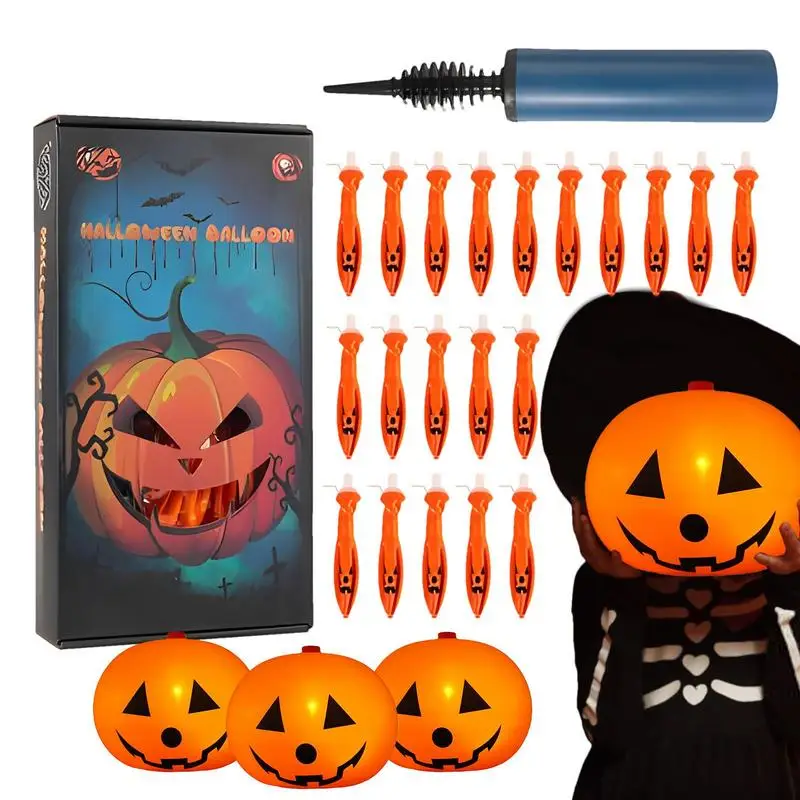 Light Up Halloween Decorations Halloween LED Light Up Decorations Cute Festival Party Gothic Balloons With Pump For