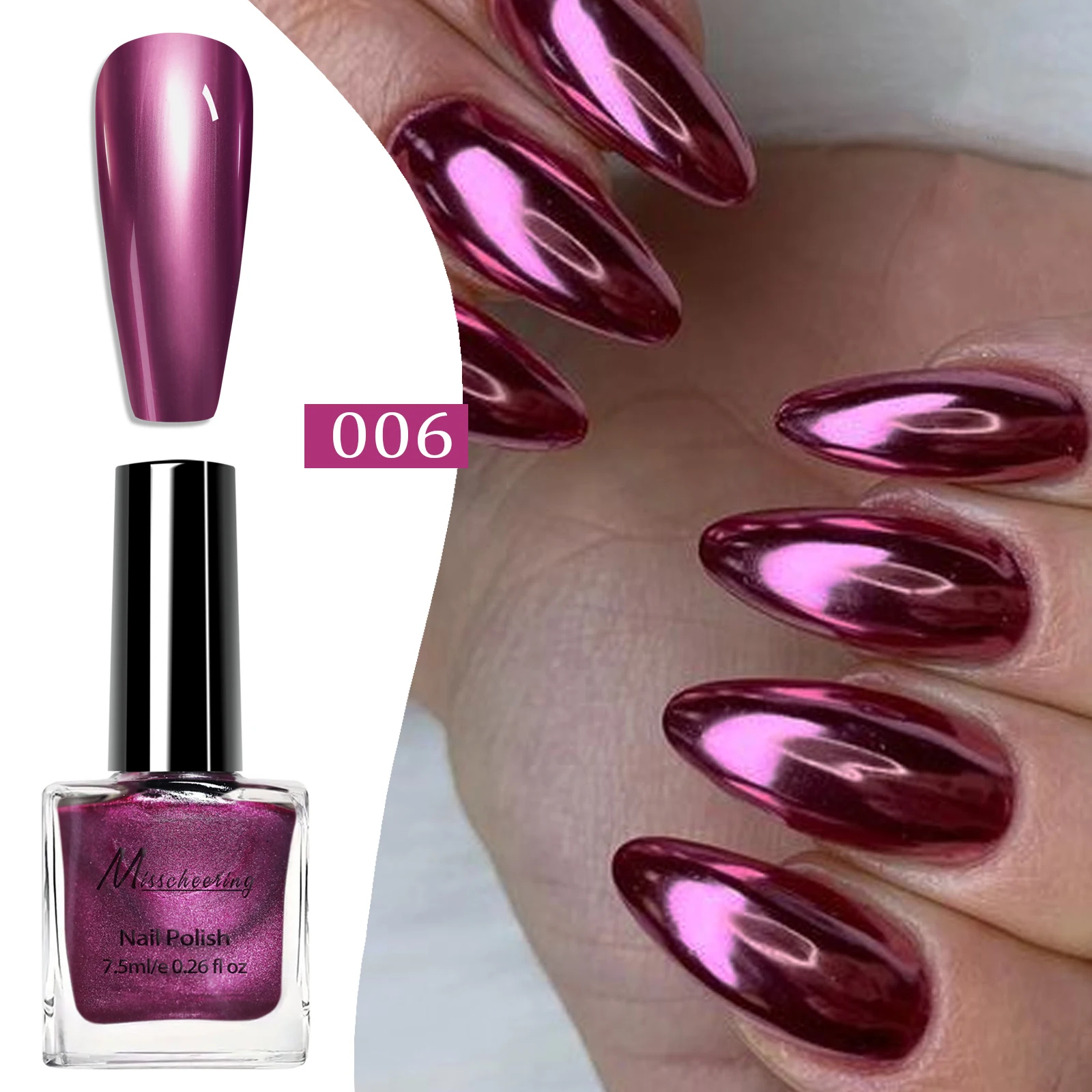 Chrom Nagellack Metallic-Nagellack Effect Polish Varnish18ml