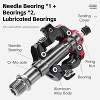 WEST BIKING – pédales de vélo vtt, roulements scellés, pédales de verrouillage pour vélo de montagne Shimano SPD, avec crampons, pièces de vélo 3