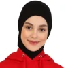 2/Pcs Crystal Hemp Wrinkle Hijab Instant Hijab Muslim Innerscarf For Woman Under Cap Hat Lady Solid Soft Headscarf Modal Jersey 3
