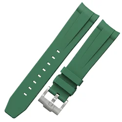 Premium 20mm Waterproof Silicone Dive Watch Band for Men - Heavy Duty Sport Strap Replacement (Green)