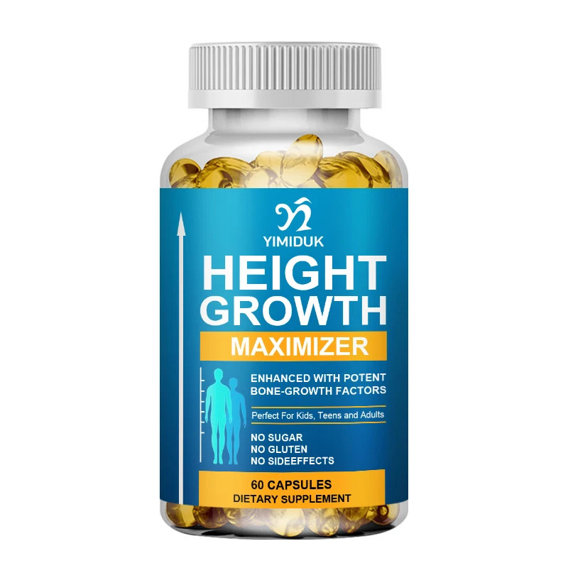 Cápsulas para aumentar la altura Maximizador Promueve el crecimiento y la salud de los huesos Suplemento para aumentar la estatura Vitaminas y calcio