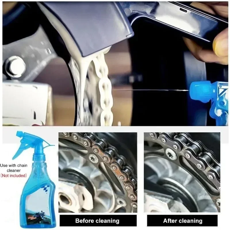 Bicycle Motorcycle Chain Cleaner Brush Car Wheels Cleaning Brush Dual Heads Cycling Cleaning Tool Chain Cleaner Scrubber Tool