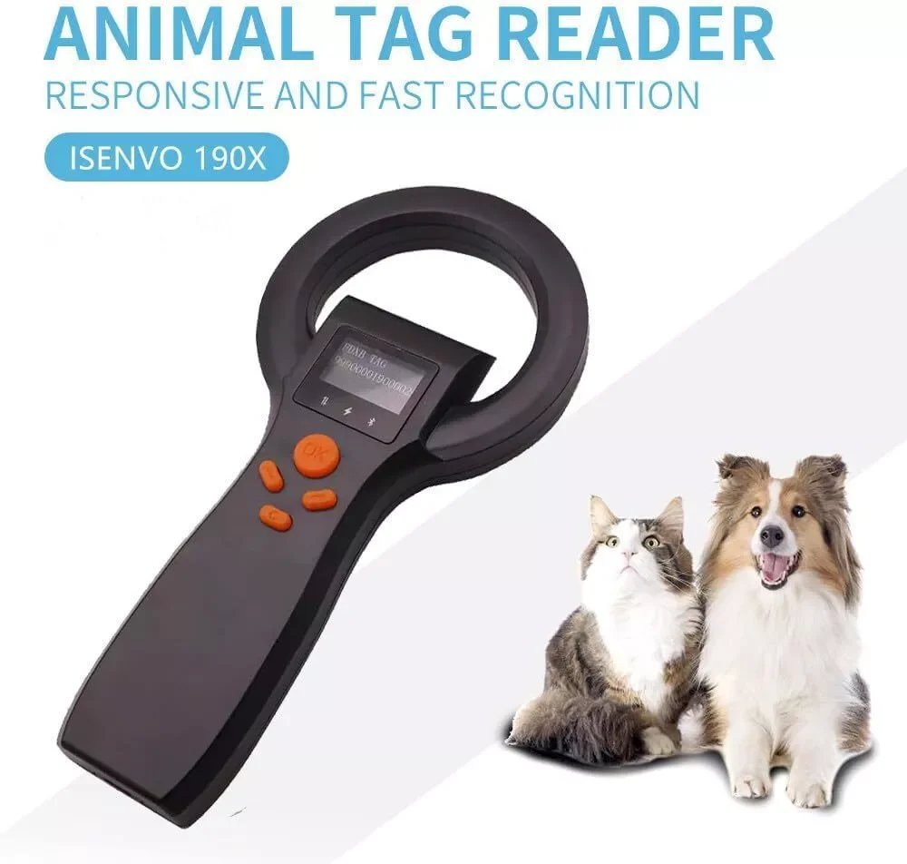 AVID 10/15 Digit Microchip RFID Pet Scanner Universal FDX-A FDX-B HDX Tag Reader