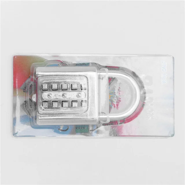 AA84 3X Anti-Theft Button Combination Padlock Digit Push Password Lock Zinc Alloy Security Lock Suitcase Luggage Coded Lock 3