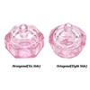 1 Pc Pink Glass Crystal Cup Acrylic for Professional Nails Heart Dappen Liquid Crystal Pwder Clear Acrylic Liquid Monomers Tools 2