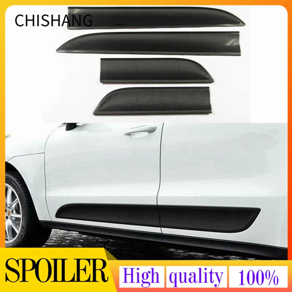 

Car Door Protection For Porsche Macan Carbon Fiber Door Plate Cover Body Kit trim Add On style 2014 2015 2016 2017 2018 2020