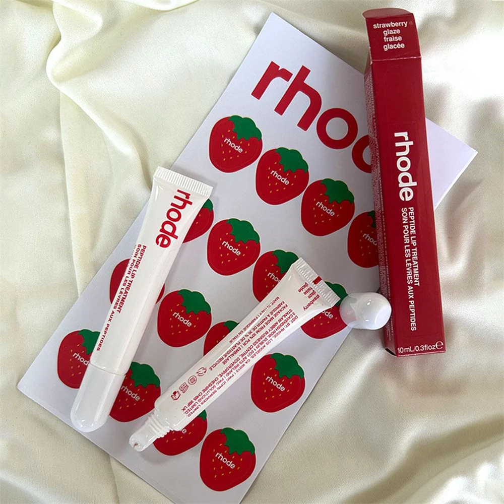Rhode Lip Glosses Plump Moisturizing Lip Glaze Cinnamon Roll Oil Long Lasting Nourishing Lipstick Care Products For Women Girls 5