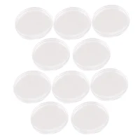 10 pcs Small round transparent plastic coin capsules box 30mm 1