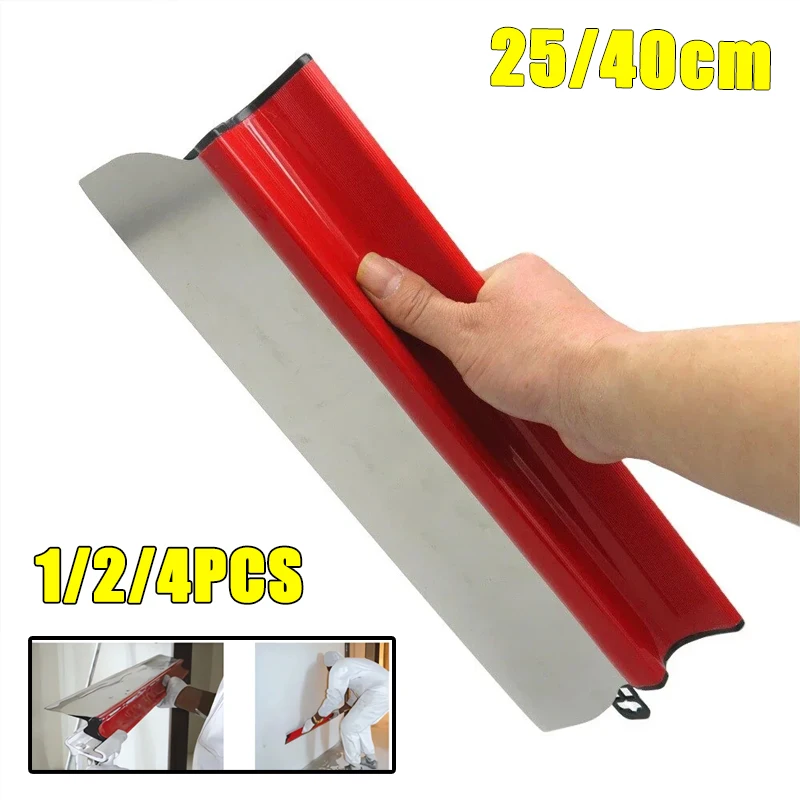 4Pcs Drywall Smoothing Spatula Skimming Flexible Blade Painting Finishing Skimming Blades Building Tool Wall Plastering Tools