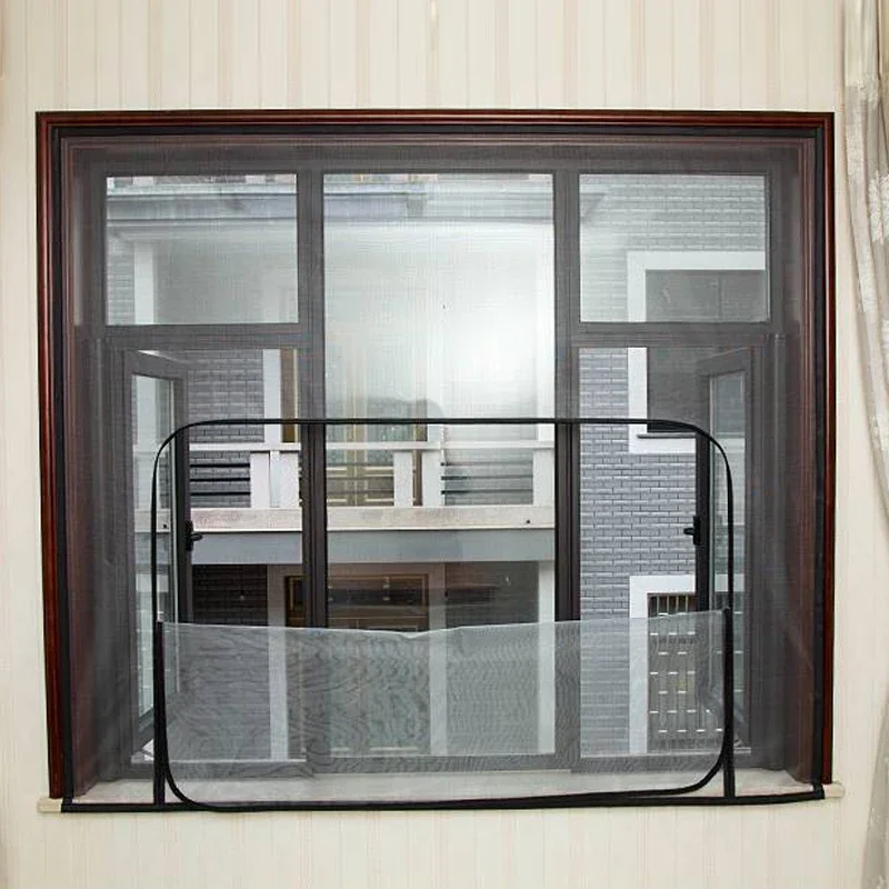 Lot De 4 Moustiquaires Autocollantes Pour Fenêtre, 130 X 150 Cm, Avec Ruban Adhésif Double Face Autocollant Et Cutter, Pour Garder Les Insectes