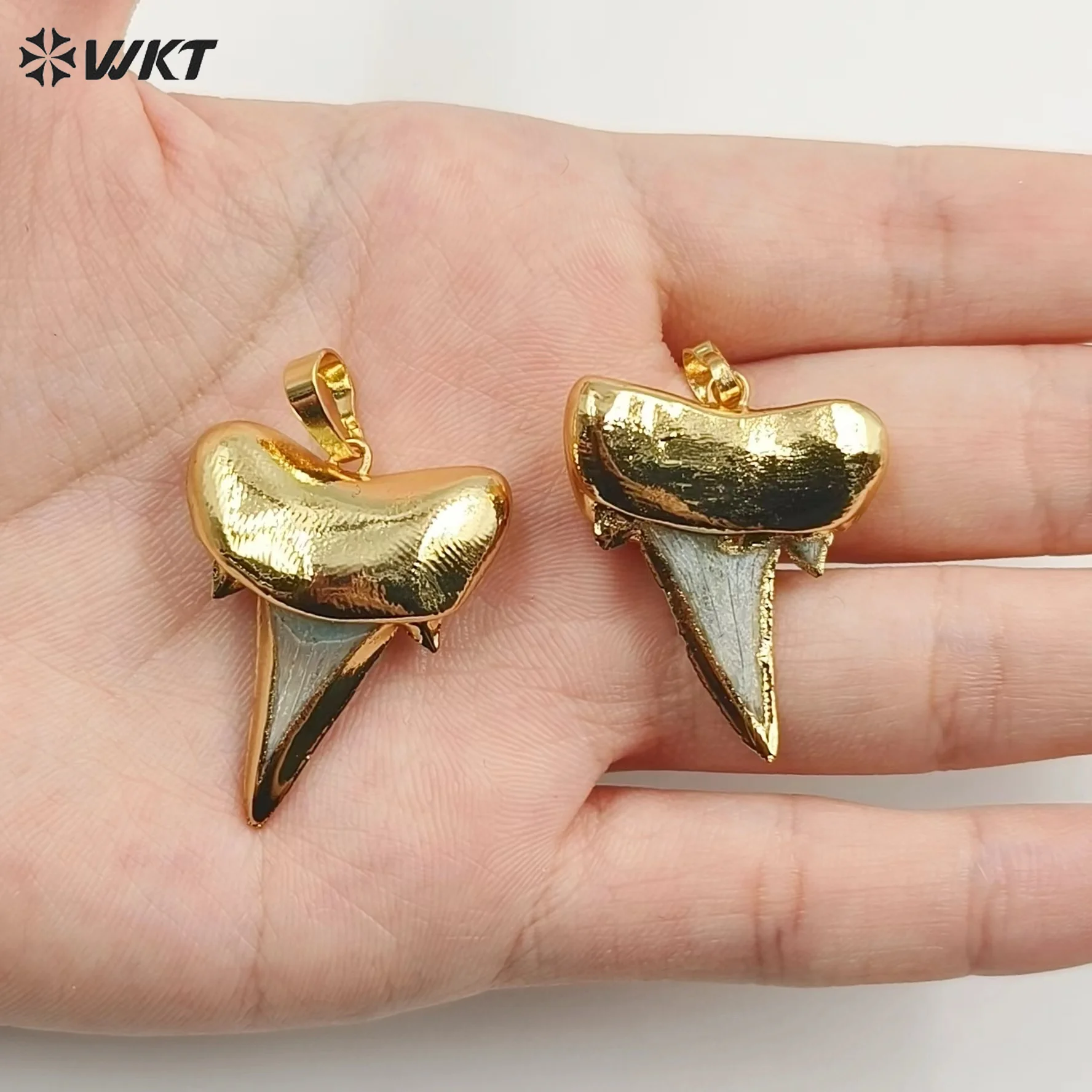 WT-P855 체인 목걸이 또는 참 컬렉션용 놀라운 작은 뼈 펜던트, 18K 골드 이빨 DIY, 사랑스러운 장식, 도매