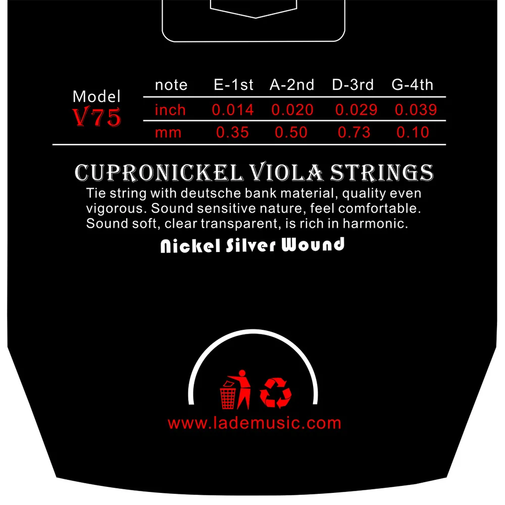 IRIN Viola Stainless Steel Wire Nickel Silver Parts For 1/4 1/2 3/4 4/4 Multiple Colors Stringed Instrument Accessories