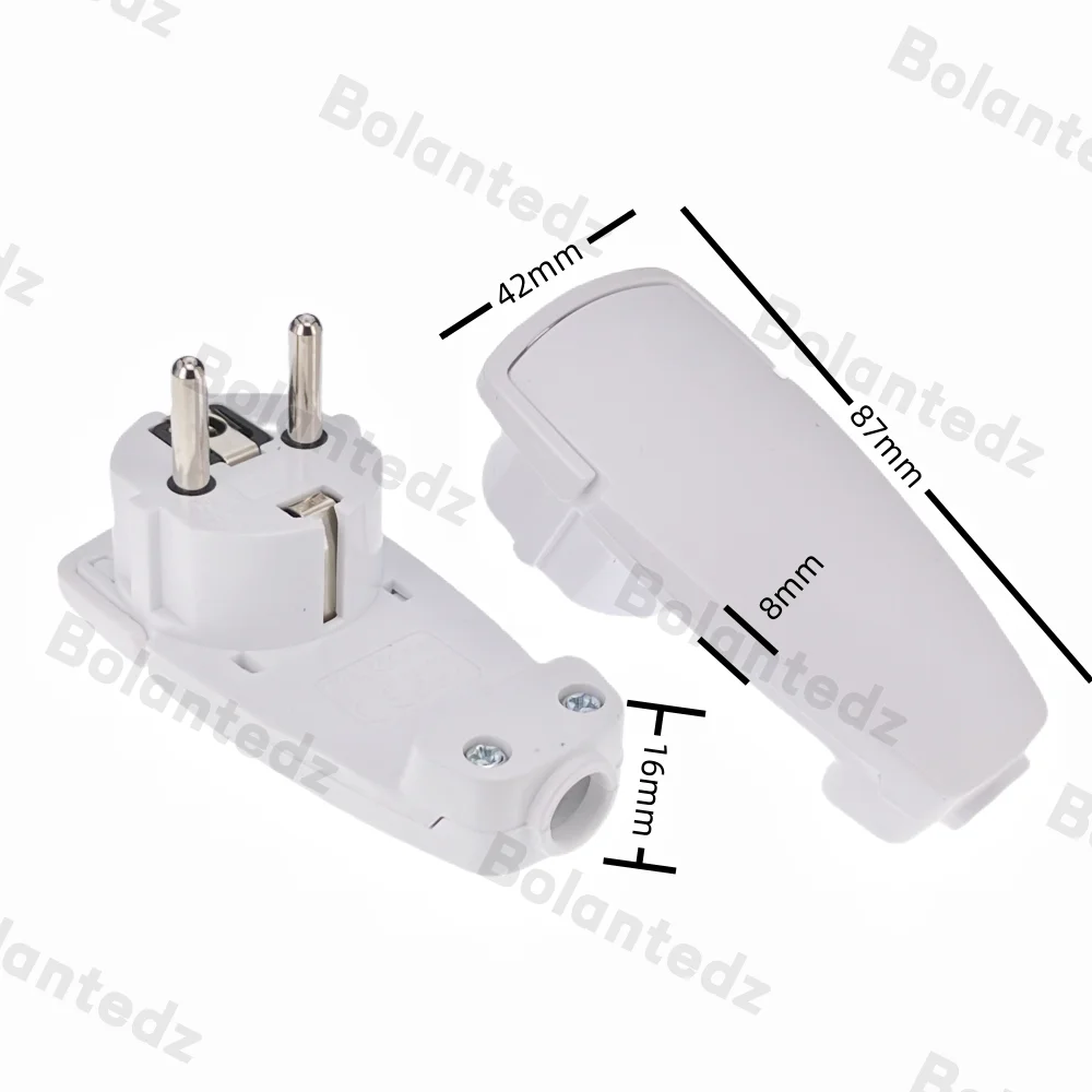 plug adapter France Germany Plug Adapter 16A Male AC Outlets Rewireable Schuko Electeic Socket Euro Connector Ultra Thin Hidden Power Plug