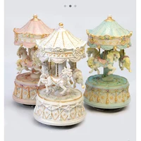 Music Box for Girl, Musical Handmove Box, Resin Carrousel, New Present, Gift for Princess, Wholesale, MF378 1