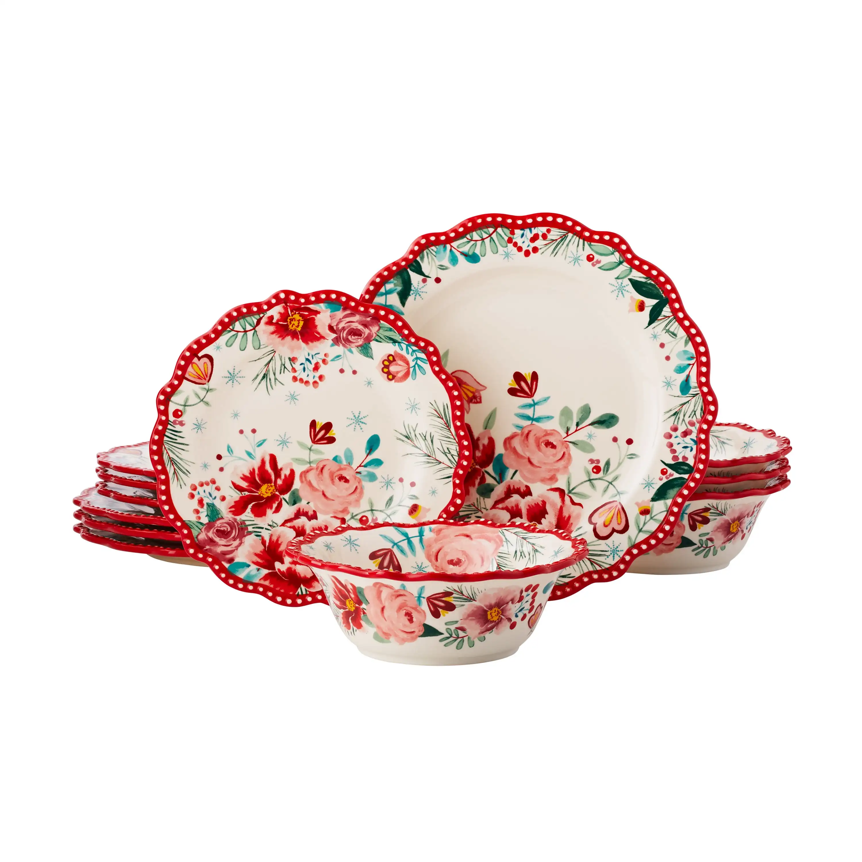 

The Pioneer Woman 12 Piece Merry Meadow Stoneware Dinnerware Set