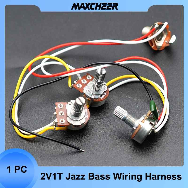 2 V1T Jazz Bass Cablaggio 2 Volume 1 Tono. 047 Cap 250K Pots Set