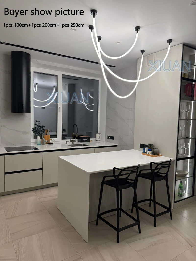 Minimalist Hose Chandelier Lamps Silicone Light 360 Degree Lighting Living Room LED Hanging Lamp for Dining Room Kitchen Lustre led chandelier ceiling chandelier