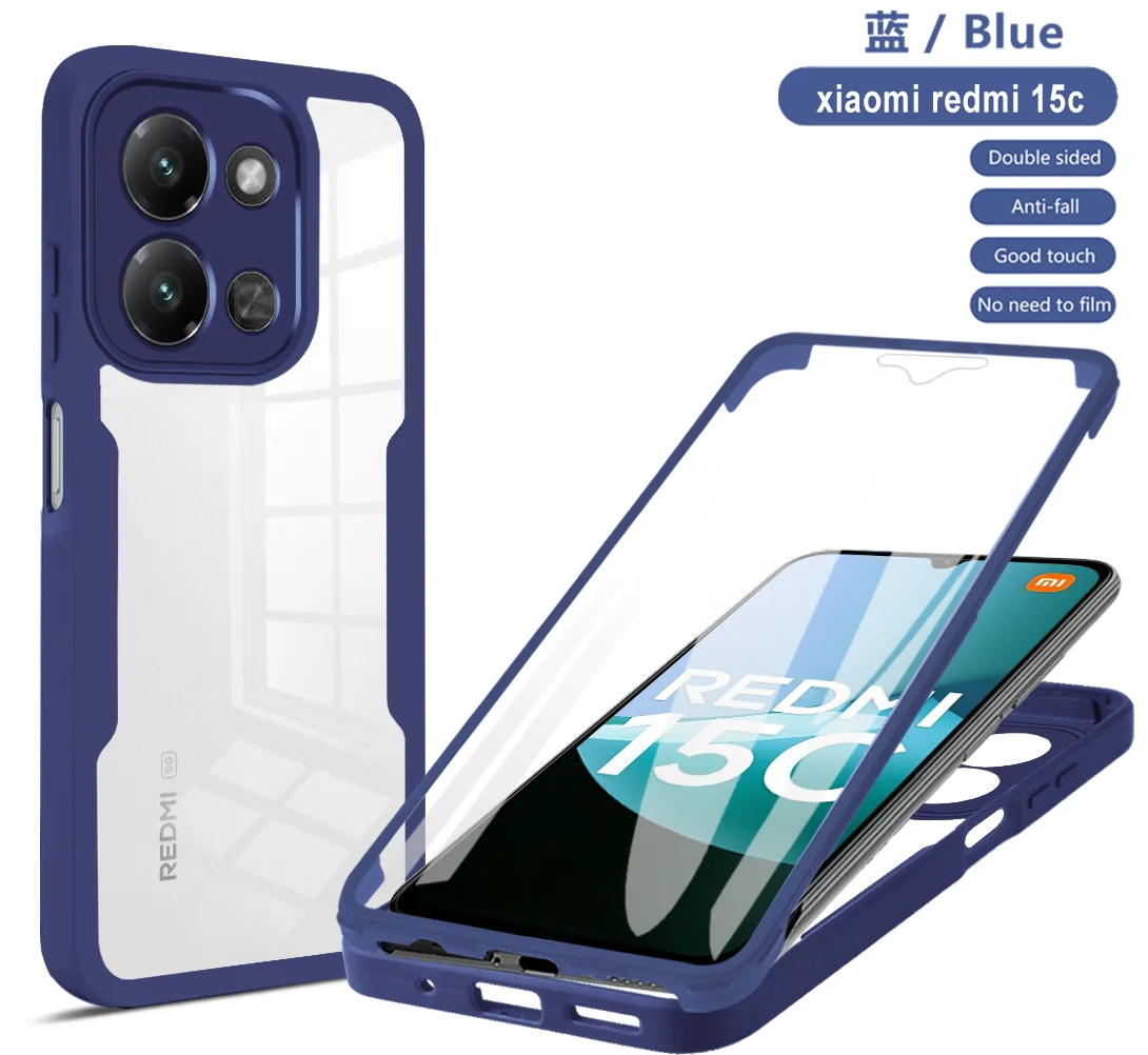 360° Transparent Soft Full Body Cover Case with Double-Sided Protection