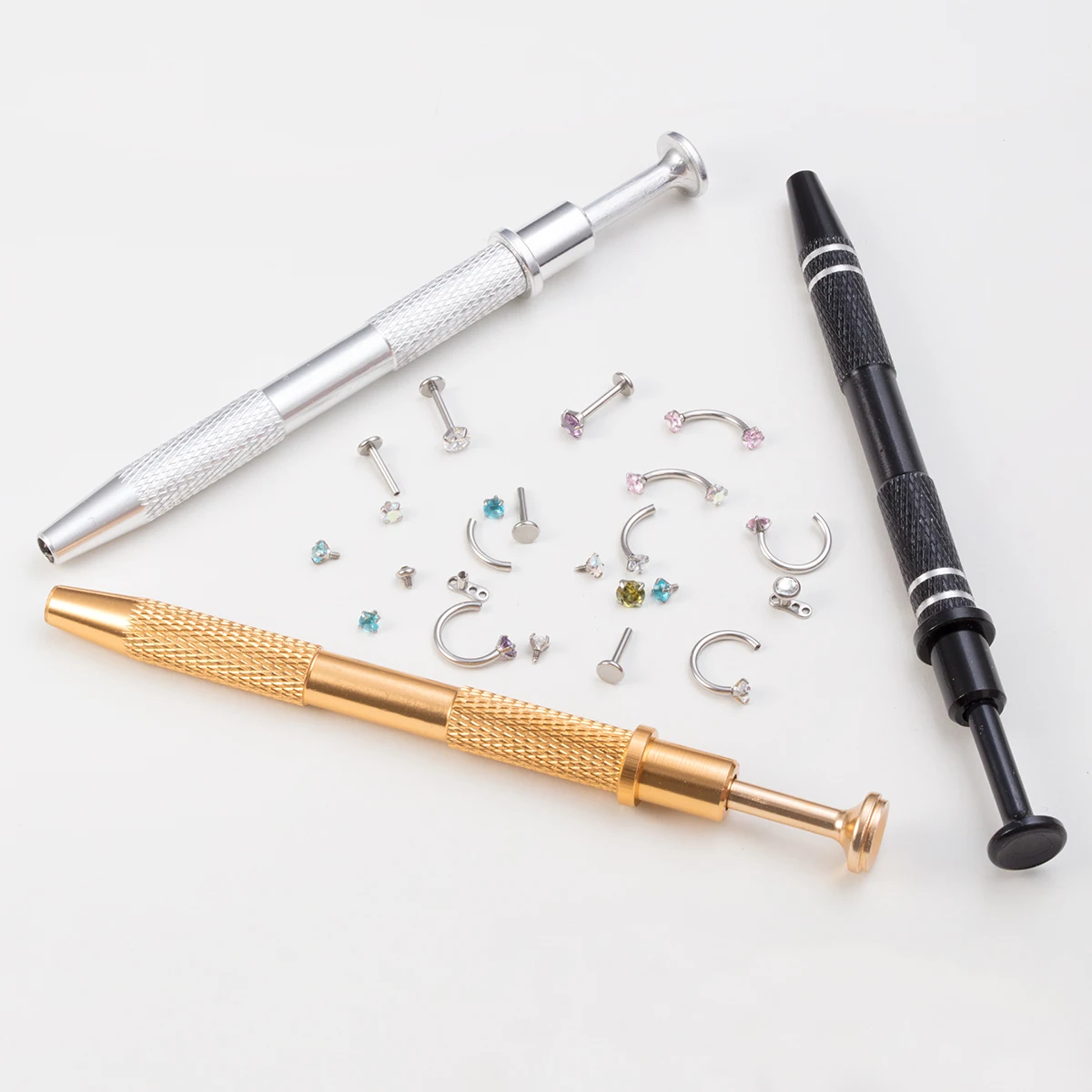 1pc/5pcs Piercing Jewelry Ball Top Holder Pick-up Tool Tweezers Catcher Grabbers 4 Claws Piercing Jewelry Making Grasping Tools