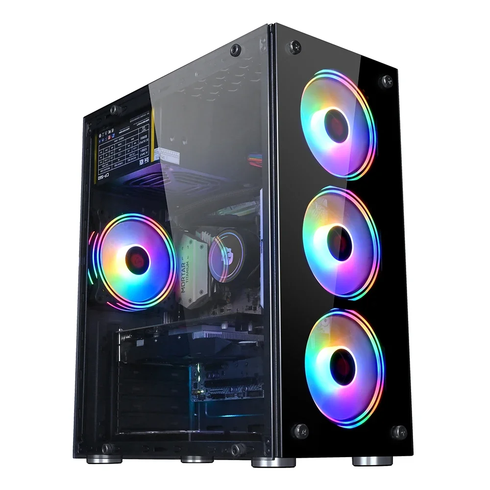 

Для новейшей башни ATX Rgb, Настольная габина для геймеров, игровой компьютерный шкаф из алюминия Itx, компьютерный шкаф