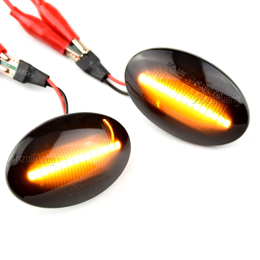 2X LED Dynamic Turn Signal Light Side Mirror Sequential Blinker