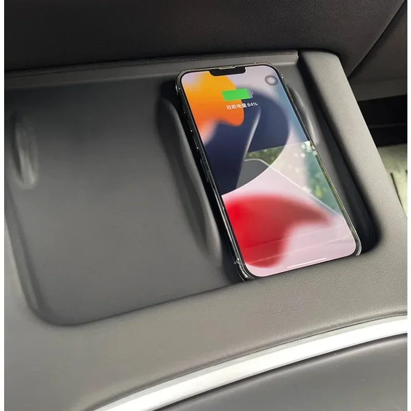 1pc Central Control Wireless Charging Silicone Pad Interior Auto Parts Suitable For Tesla Model 3 Y S X Highland