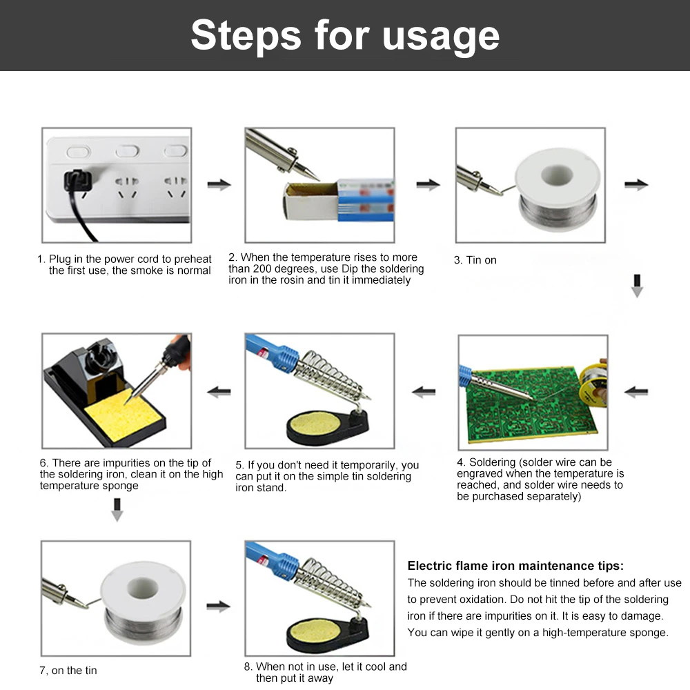 Electric Soldering Iron Household Soldering Pen Gun Repair Tool Iron Head 110V 220V 30W 40W 60W