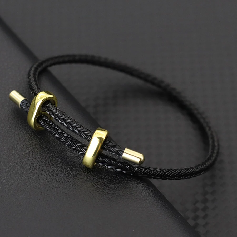 Stainless Steel Adjustable Bangle Bracelet for Men Outdoor Sports