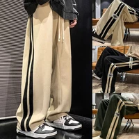 Pantalon décontracté High Street pour hommes, jambe large, droit, velours côtelé, jogging de mode, streetwear de couple, nouveau pantalon de protection, printemps, automne 1