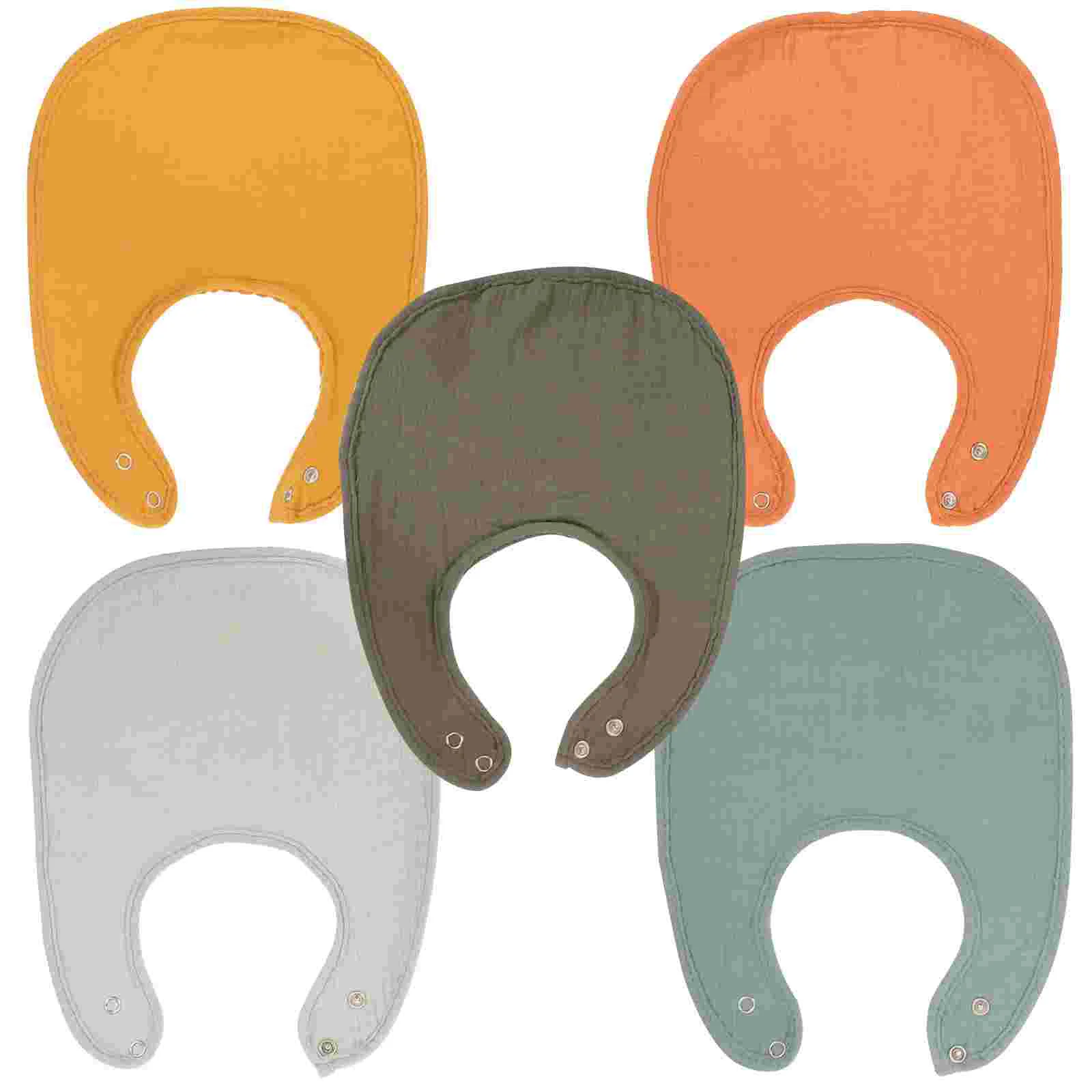 5 pcs Toddler Drooling Bibs Baby Teething Bibs Infant Cotton Bibs Drool Bibs Feeding Bibs