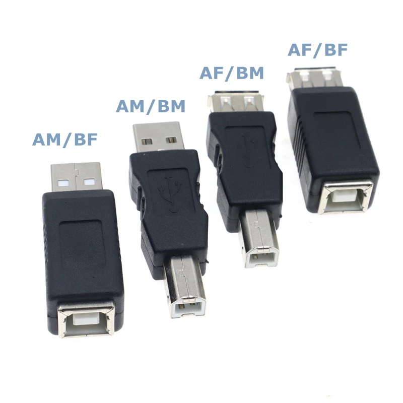 

USB 2.0 Adapters Type A To Type B Male-Female Converter Nickle-Plated Connector USB Cable Adaptor for PC Printer Scanner