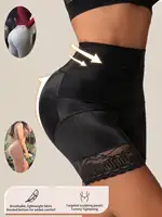 1 pièce Culotte gainante sans couture taille haute, effet amincissant et de contrôle du ventre, gaine sculptante 4