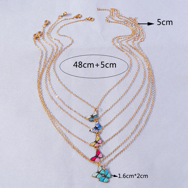 Aihua Mode Halskette Neue Schmetterling Anhänger Halskette Für Mädchen Nette Frauen Halskette Schmuck Geschenke – Detail 15