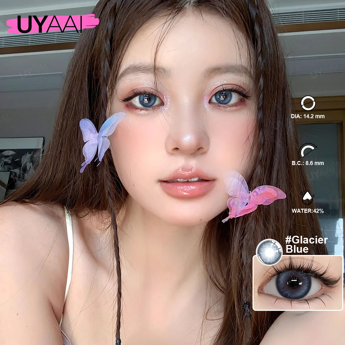 Vibrant Blue & Green Yearly Colored Contact Lenses - Fashion Soft Lens Duo