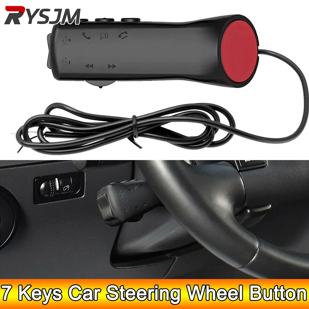 Car Steering Wheel Button Remote Controller 7 Keys Car Radio GPS Navigation DVD Android Wired Remote Control K0167