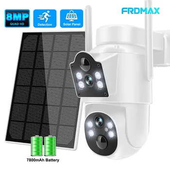 4K 8MP WiFi Solar Camera Dual Lens Outdoor PTZ IP Camera PIR Human Detection Security Protection CCTV Video Surveillance iCSee 1