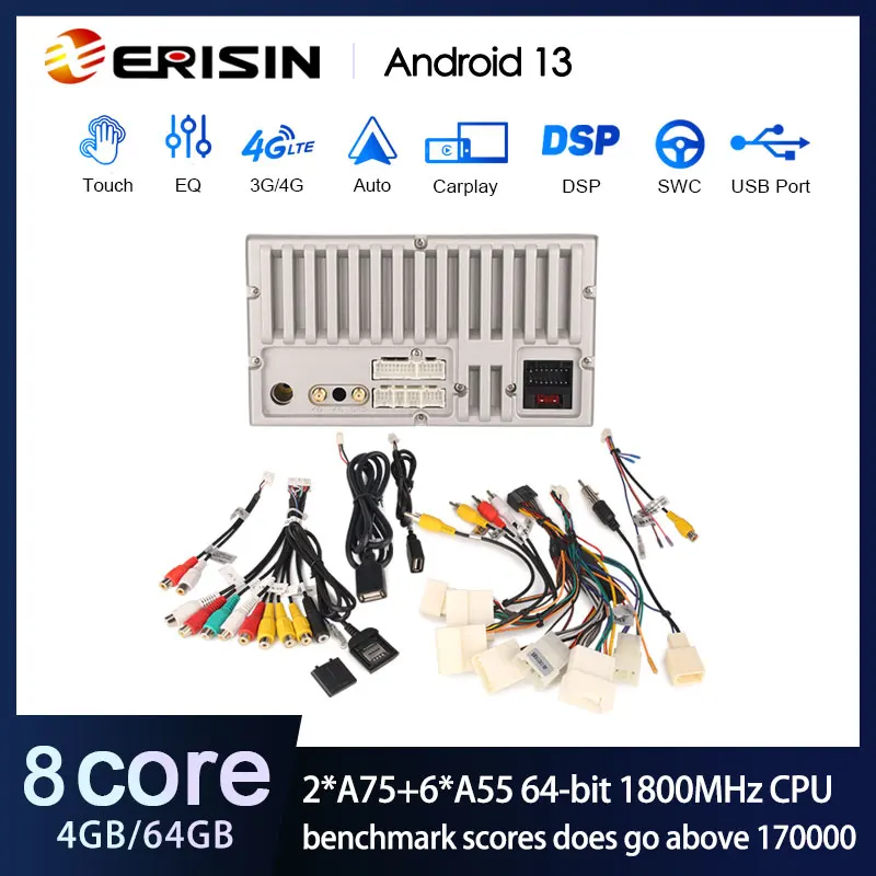 Erisin Ÿ AURIS 2007-2012  Ƽ̵ ÷̾,  ׷, GPS ׺̼, SWC RDS DSP, ȵ̵ ī÷, ES8817A