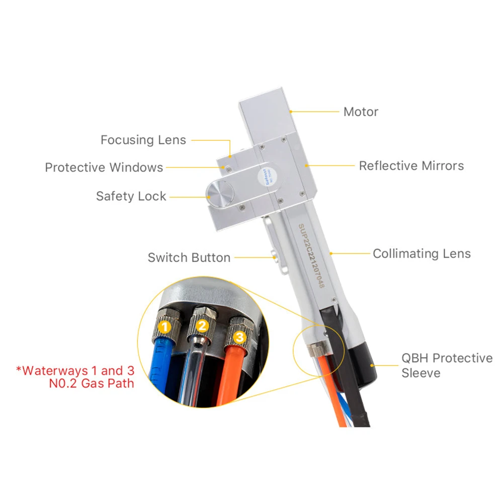 Axrayser Fiber Laser Cleaning Machine 1500W 3000W BWT Laser Source SUP22C Handheld Laser Head for Professions Cleaning Metals 5
