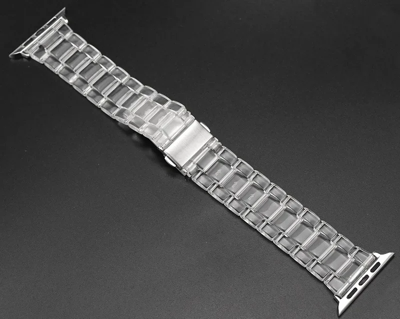 Transparentes Harzarmband für Apple Watch Band 42 mm 40 mm Correa 44 mm 38 mm Smart Wrist Link Armband iWatch Serie 8 7 6 5 4 SE 9 – Detail 5