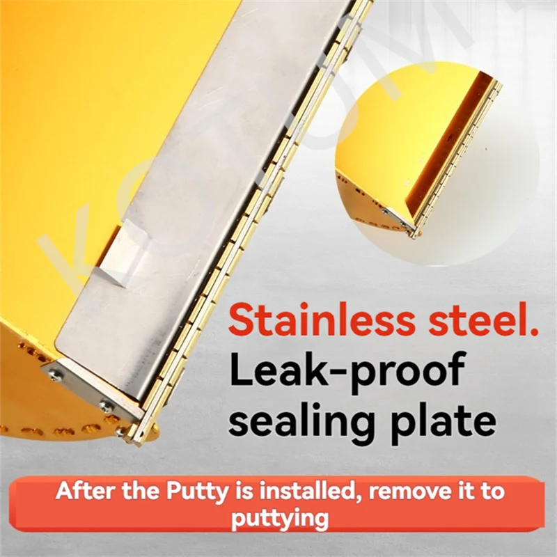 Professional Drywall Flat Box Gold-Flat Handle-Aluminum Precision Tools-Drywall Sheetrock Cleanable Smooth Finishing