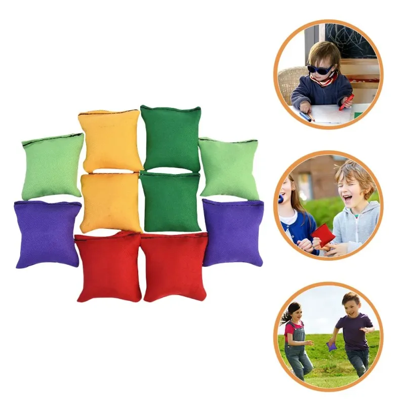 5/7CM Colorful Kid Throwing Sandbags Toy Classic Bean Bag Juggling Balls Set Outdoor Sport Toy Parent-Child Interactive Gift 3