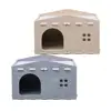 Cat House Bed Cave Nest Pet House Felt Cat Play Rest Space Pet Condo Hideaway Cube 2-in-1 Scratching Board Cat Beds 2