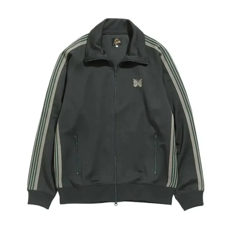 High quality trendy unisex butterfly jacket paired with AWGE needle high street sports jacket, polyethylene sliding jacket